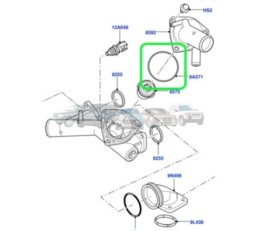 Кольцо уплотнительное термостата Range Rover V8 4.2/4.4 4362513