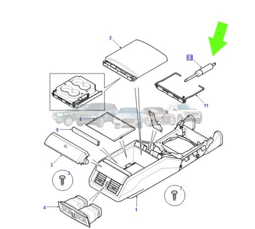 Амортизатор крышки консоли Range Rover P38 BTR6776