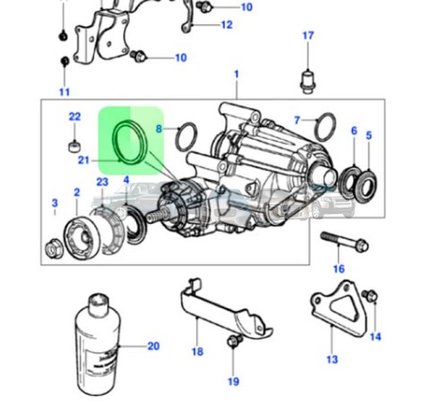 Кольцо уплотнительное крышки фланца раздаточной коробки Jaguar X-Type C2S5131