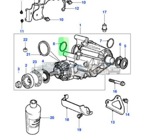Кольцо уплотнительное раздаточной коробки Jaguar X-Type C2S5132