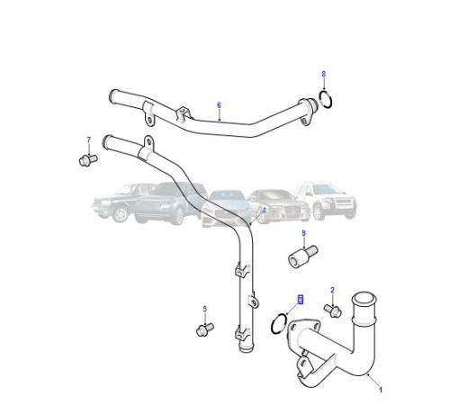 Кольцо уплотнительное патрубка Range Rover P38 V8 ERR7202 Land Rover