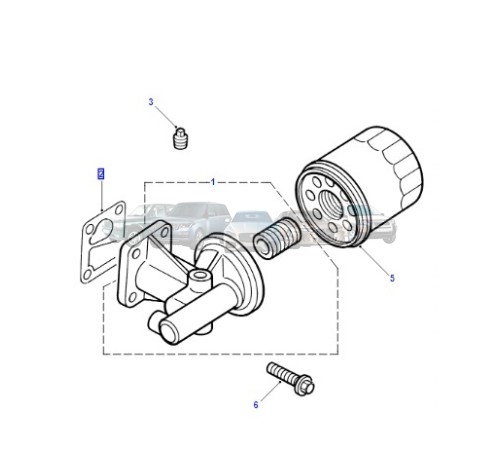 Прокладка адаптера масляного фильтра K-Series LVH10010 Land Rover