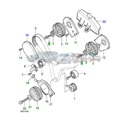 Болт шестерни распредвала KV6 Freelander Rover 75 LYP101080L