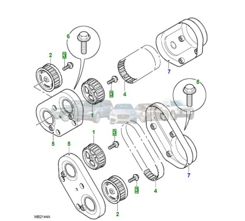 Болт шестерни распредвала KV6 Freelander Rover 75 LYP101080L