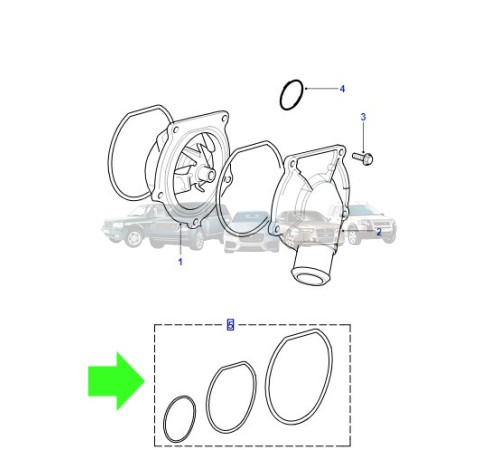Комплект прокладок насоса водяного Rover 2.0 Petrol/2.0 Diesel PFQ10001