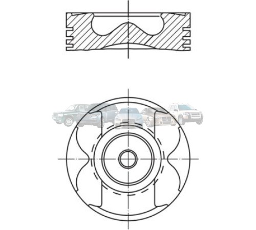 Поршень в сборе 81.00 STD 2.7 TdV6 mm 039PI00133000 Mahle