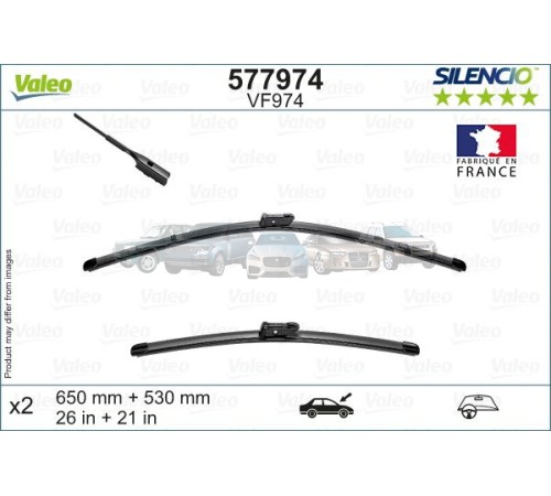 Комплект щеток стеклоочистителя Evoque L551 LR114645+LR114646 577974 Valéo